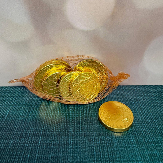 Gold Coins in Mesh Bag (Milk Chocolate)