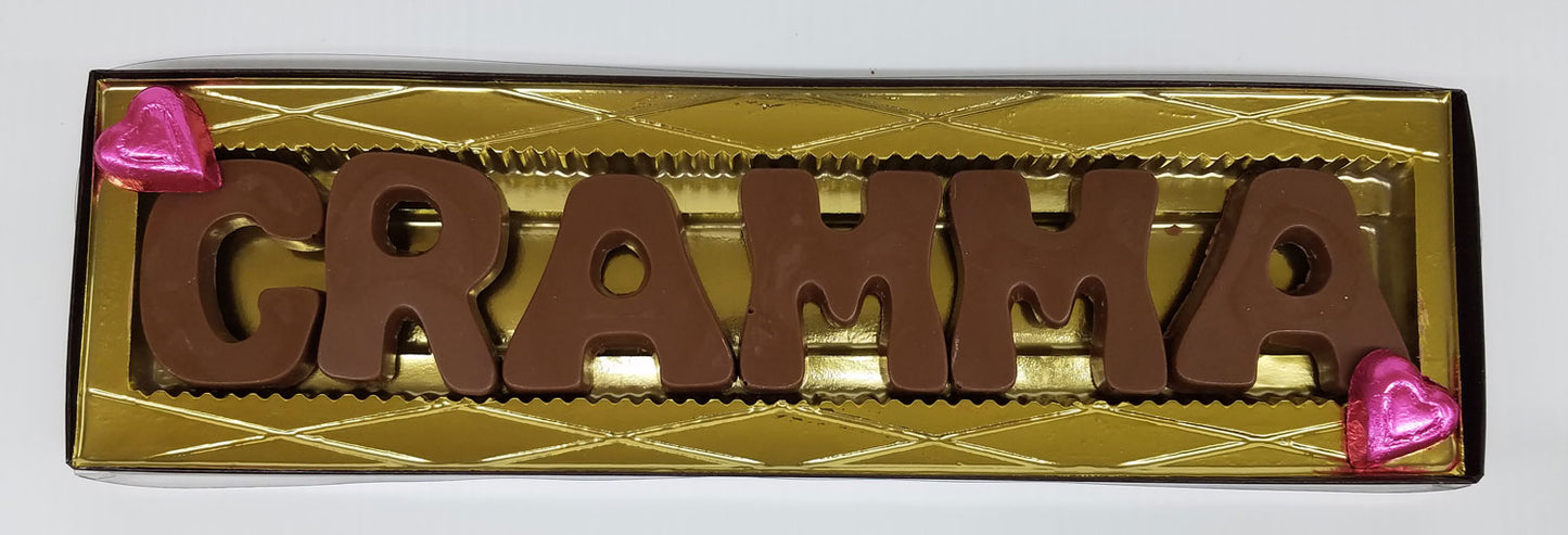 GRAMMA Chocolate Letters (Milk)