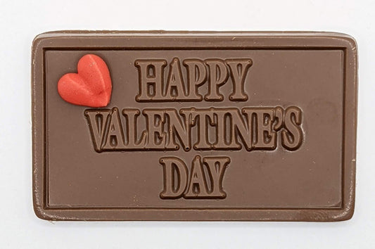 Happy Valentines Day Small Greeting Card (Milk Chocolate)