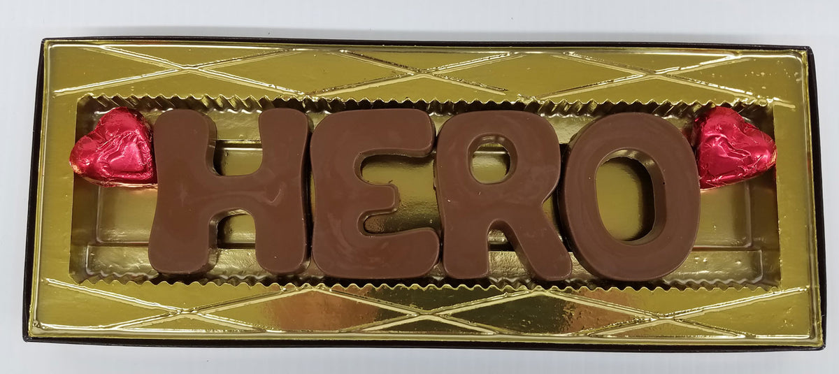 Hero Chocolate Letters Milk Fedeles Chocolates